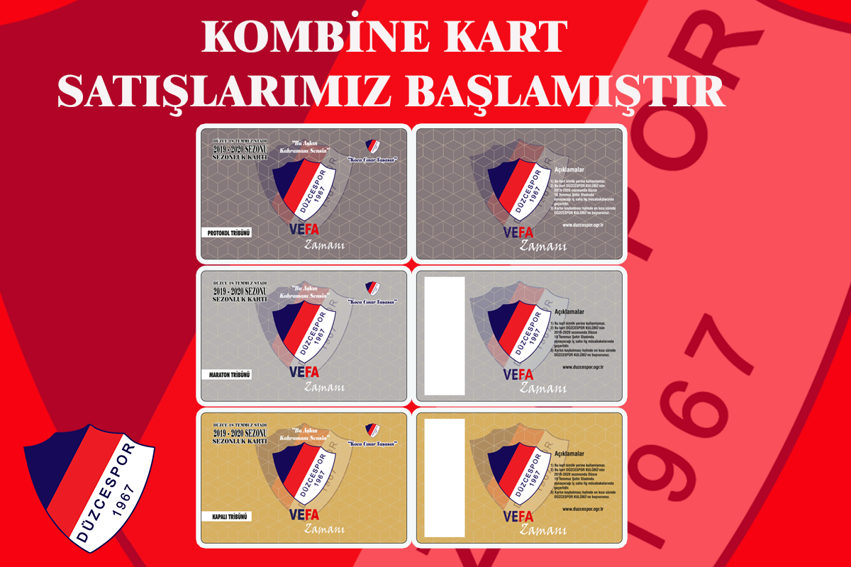 Kombine Kart Satışları Başlamıştır