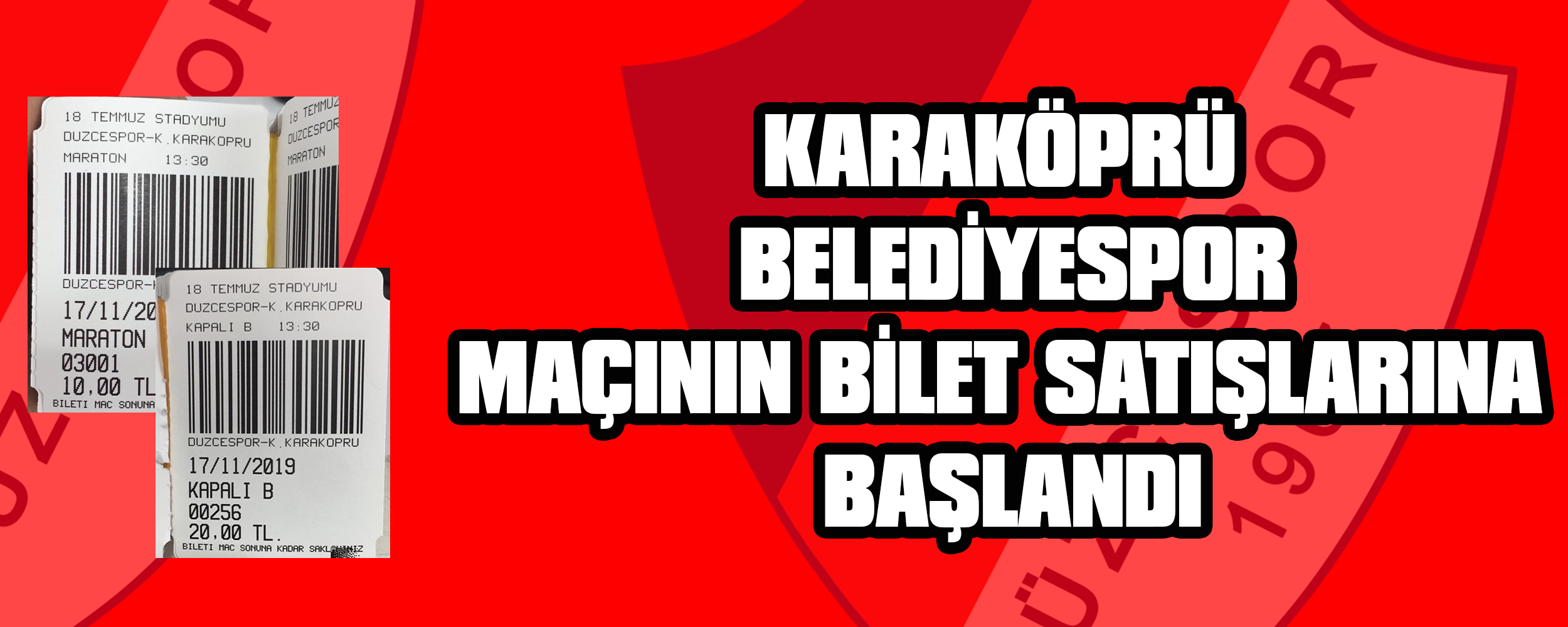 Karaköprü Maçının Bilet Satışına Başlandı