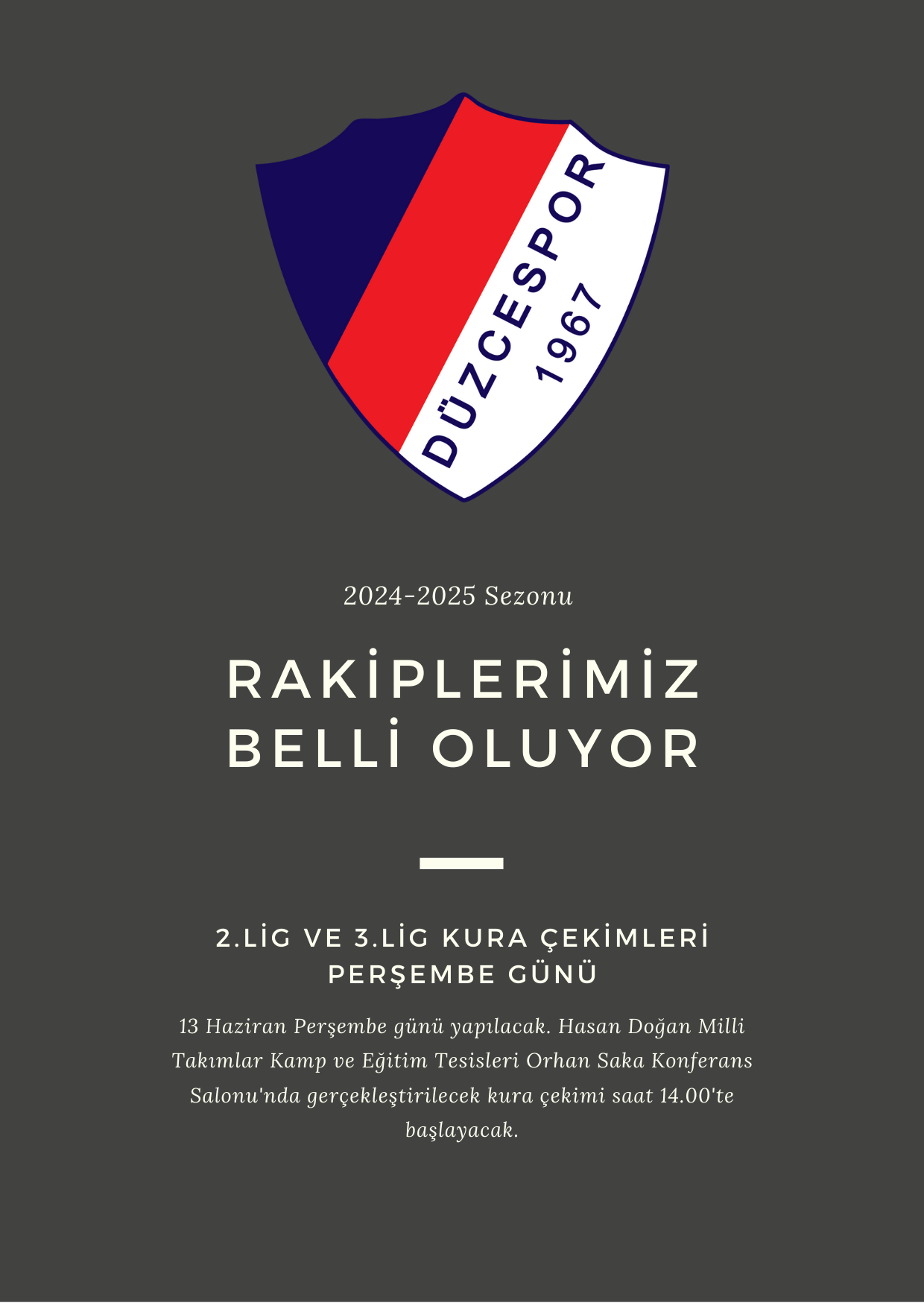 2024-2025 Sezonu TFF 2. Lig ve TFF 3. Lig Grupları Kura Çekimi,